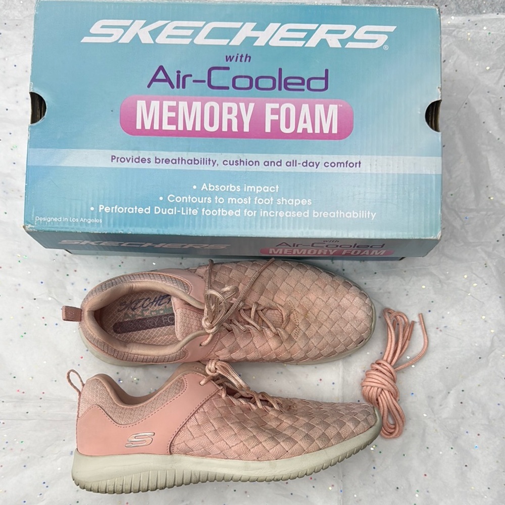 Skechers Pink Sneakers with Memory Foam Comfort